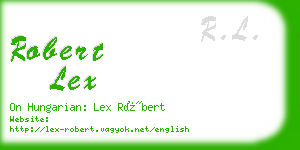 robert lex business card